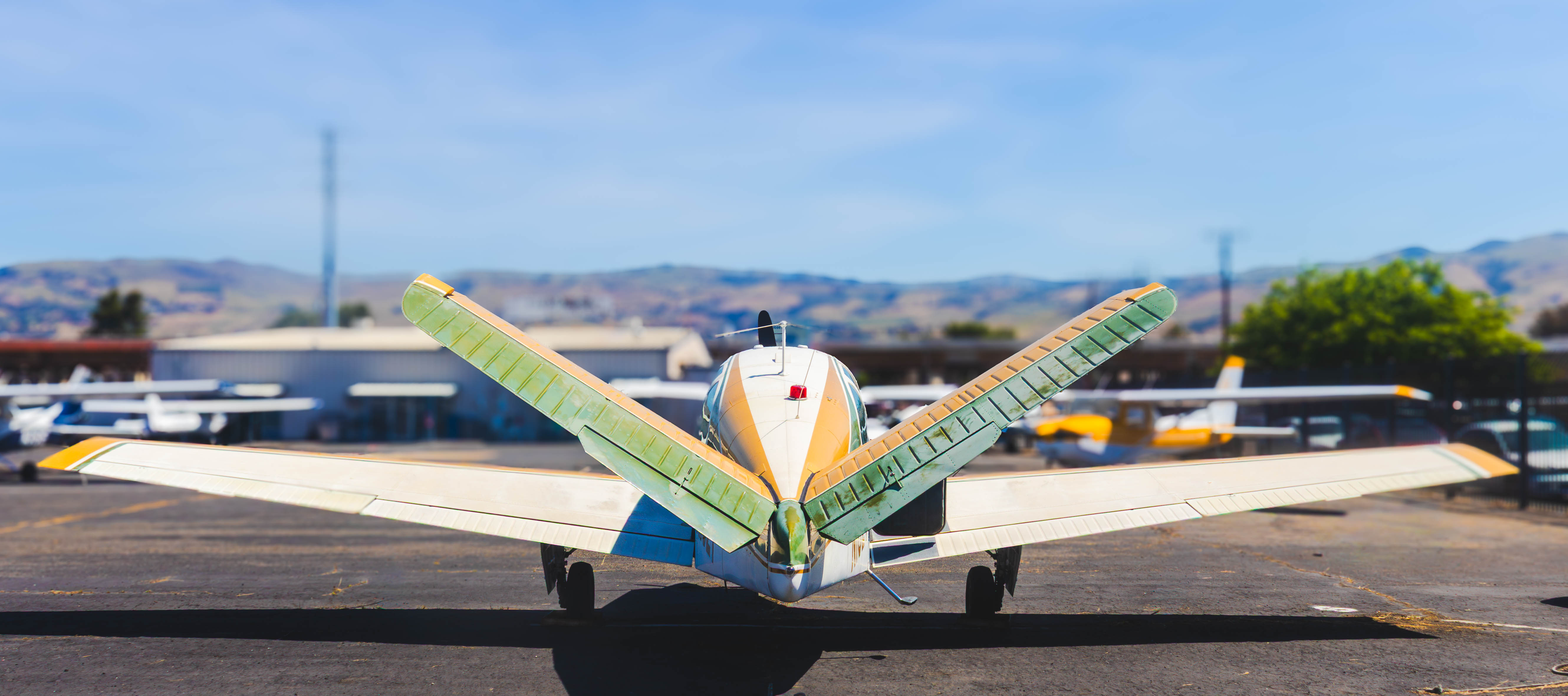 Bay Area Aircraft Detailing before — aircraft with oxidized, faded paint before Empire service